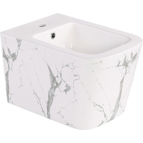 Біде підвісне Qtap Tern 520x350x330 мм, Marble QT17551303GMR