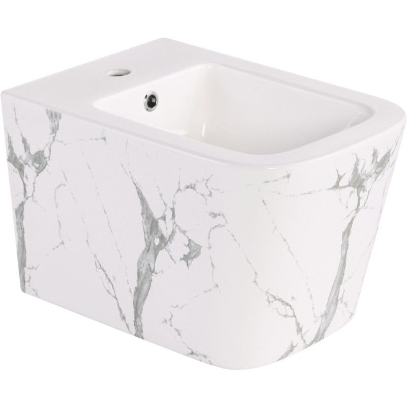 Биде подвесное Qtap Tern 520x350x330 мм, Marble QT17551303GMR
