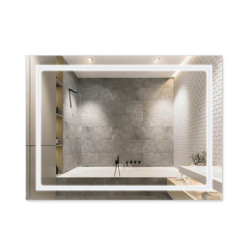 Зеркало Qtap Mideya (DC-F904) 800х600 с LED-подсветкой Touch, с антизапотеванием QT2078F904W