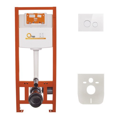 Набор инсталляция 4 в 1 Qtap Nest ST с круглой панелью смыва QT0133M425V1164GW Набор инсталляция 4 в 1 Qtap Nest ST с круглой панелью смыва QT0133M425V1164GW