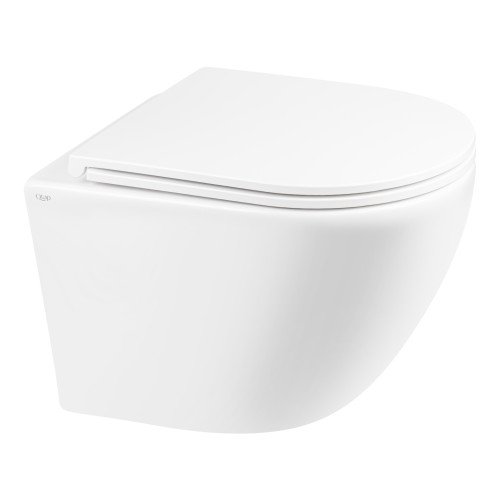 Унитаз подвесной Qtap Robin безободковый с сиденьем Slim Soft-close QT1333046ERW Унитаз подвесной Qtap Robin безободковый с сиденьем Slim Soft-close QT1333046ERW