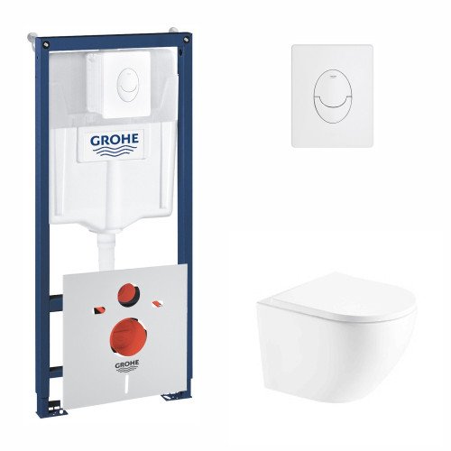 Набор инсталляция 4 в 1 Grohe Rapid SL 38722001 + унитаз с сиденьем Qtap Robin QT1333046ENRW Набор инсталляция 4 в 1 Grohe Rapid SL 38722001 + унитаз с сиденьем Qtap Robin QT1333046ENRW