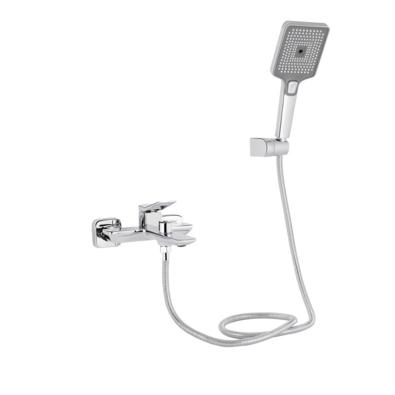 Смеситель для ванны Qtap Presto (c душевым гарнитуром) QTPRE259CRM45574 Chrome