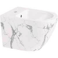 Біде підвісне Qtap Robin 515x370x350 мм, Marble QT13551381GMR