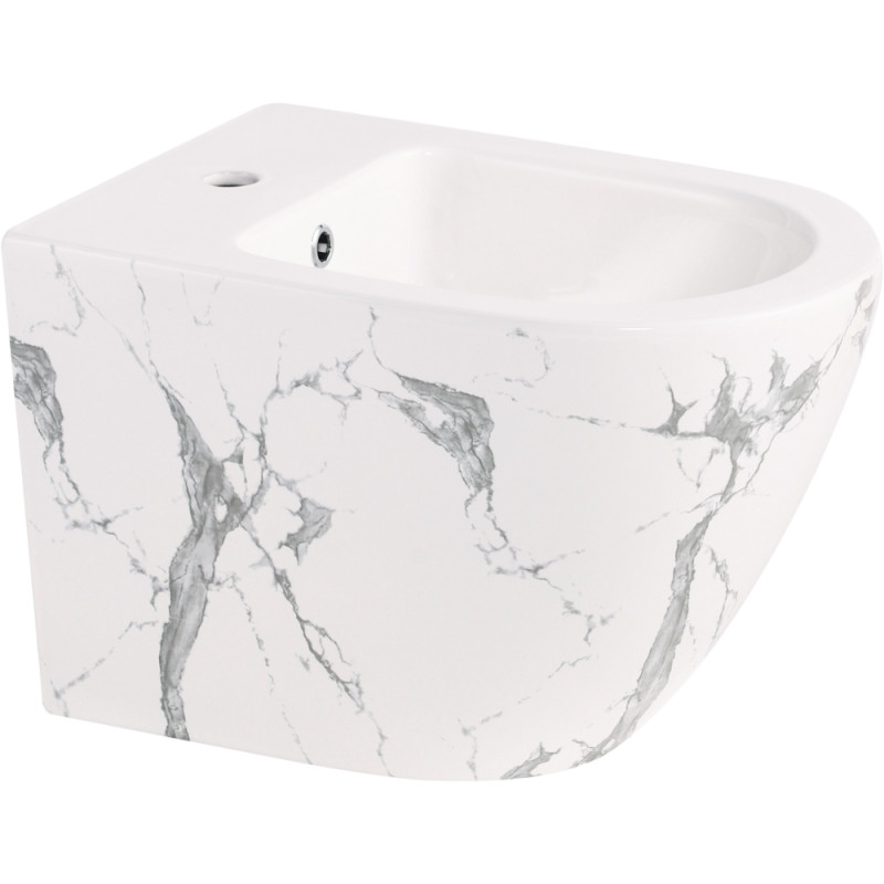 Биде подвесное Qtap Robin 515x370x350 мм, Marble QT13551381GMR
