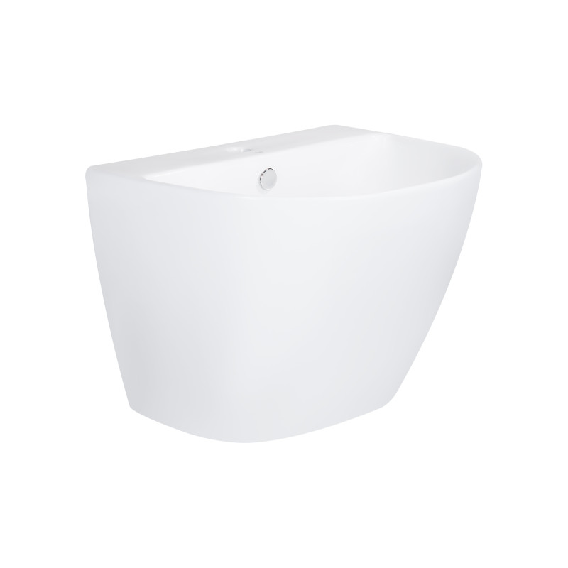 Раковина підвісна моноблок Qtap Leo 540х450х430 White з донним клапаном QT111101GW