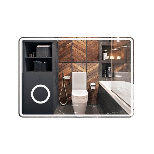 Дзеркало Qtap Crow 1000х700 з LED-підсвічуванням Touch, лінза QT0578141670100W Дзеркало Qtap Crow 1000х700 з LED-підсвічуванням Touch, лінза QT0578141670100W