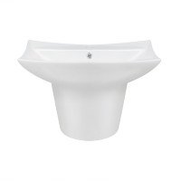 Раковина подвесная моноблок Qtap Presto 600х450х405mm White з донним клапаном QT2411G822W Раковина подвесная моноблок Qtap Presto 600х450х405mm White з донним клапаном QT2411G822W