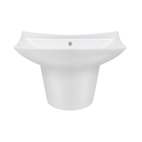 Раковина подвесная моноблок Qtap Presto 600х450х405mm White з донним клапаном QT2411G822W Раковина подвесная моноблок Qtap Presto 600х450х405mm White з донним клапаном QT2411G822W