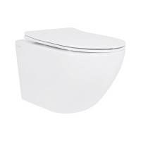 Унитаз подвесной Qtap Jay безободковый Ultra Quiet с сиденьем Soft-close QT07335177W