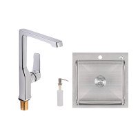Набор для кухни Vitkov 2 в 1 со смесителем (QTVIT9019104FC + LDH5050BRU35375) Chrome