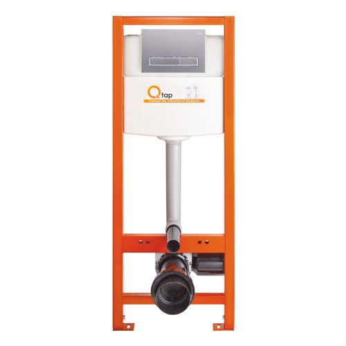 Инсталляция для унитаза Qtap Nest M425-M08SAT с панелью смыва Satin Инсталляция для унитаза Qtap Nest M425-M08SAT с панелью смыва Satin