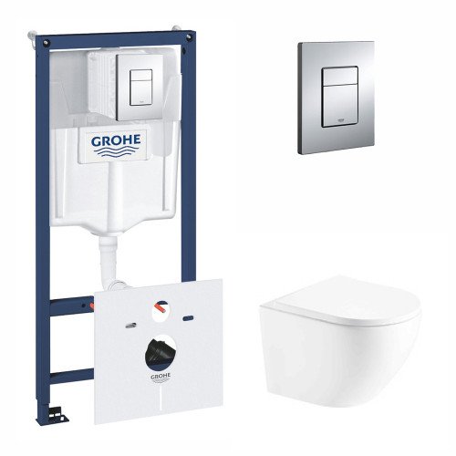 Набор инсталляция 5 в 1 Grohe Rapid SL 38827000 + унитаз с сиденьем Qtap Robin QT1333046ENRW Набор инсталляция 5 в 1 Grohe Rapid SL 38827000 + унитаз с сиденьем Qtap Robin QT1333046ENRW