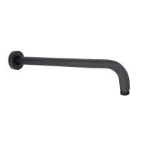 Кронштейн для верхнього душу Qtap Trubice 400 мм округлий QTTRU120BLM45927 Black Matt
