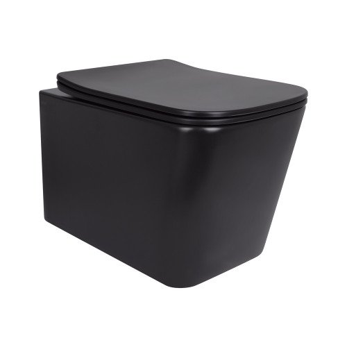 Унитаз подвесной Qtap Tern New Ultra Quiet с сиденьем с сиденьем Soft-Close MATT BLACK QT17332303ASMB