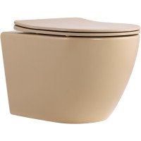 Унітаз підвісний Robin Ultra Quiet 490×365×325 мм, Beige, з сидінням Slim Duroplast / Soft-close / Quick Release QT13332381АSSB Qtap
