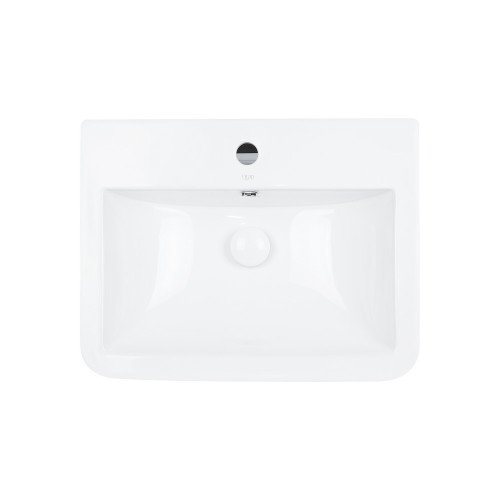 Раковина подвесная моноблок Qtap Tern 565х445х385 White с донным клапаном QT1711003GW
