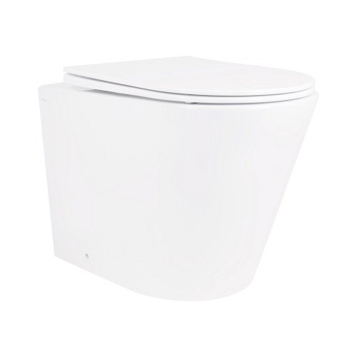 Унитаз напольный Qtap Swan безободковый с сиденьем Soft-close QT16223178W