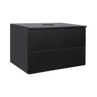 Тумба со столешницей подвесная, с 2 ящиками Push-to-Open, 1000х476х469 мм Matt Black