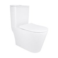 Унітаз-моноблок підлоговий Qtap Swan Ultra Quiet безобідковий з сидінням Soft-close WHITE QT16226080AW Унітаз-моноблок підлоговий Qtap Swan Ultra Quiet безобідковий з сидінням Soft-close WHITE QT16226080AW
