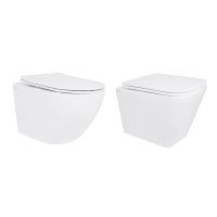 Акционный набор: Унитаз подвесной Jay Ultra Quiet QT07335177W 485х360х320 + Tern Ultra Quiet QT17332303ASW 490x365x325