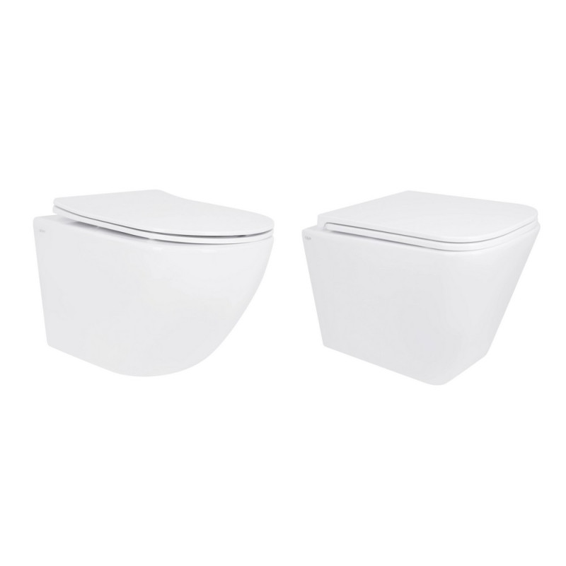 Акционный набор: Унитаз подвесной Jay Ultra Quiet QT07335177W 485х360х320 + Tern Ultra Quiet QT17332303ASW 490x365x325