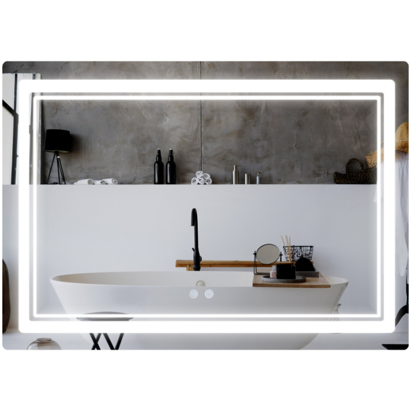 Зеркало Qtap Cardinal (CA2) 1200х800 с LED-подсветкой Touch, с антизапотеванием, с диммером, рег. темп. цвета (3000-6500K) QT0478C1208048454