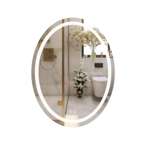 Зеркало Qtap Mideya (DC-F801) 600х800 с LED-подсветкой Touch, с антизапотеванием QT2078F801W