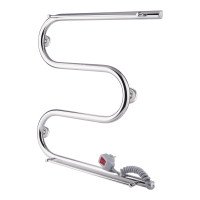 Сушарка рушників електрична Qtap Snake shelf (CRM) 500х500 RE з тримачем рушників