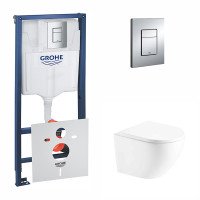 Набор инсталляция 4 в 1 Grohe Rapid SL 38772001 + унитаз с сиденьем Qtap Robin QT1333046ENRW Набор инсталляция 4 в 1 Grohe Rapid SL 38772001 + унитаз с сиденьем Qtap Robin QT1333046ENRW