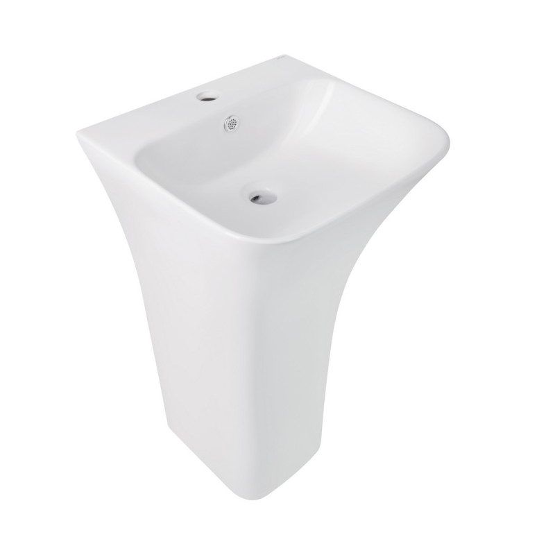 Раковина напольная моноблок Qtap Crow 450x435x835 White QT0511G315WN