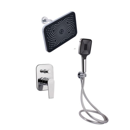 Комплект для душа Qtap Stenava Chrome: Смеситель QTST6245102DC + Лейки (QTRUC125CRM45954,QTHLA107CRM45784) + Шланг QTHADPVC200C + QTCRMBH130 Комплект для душа Qtap Stenava Chrome: Смеситель QTST6245102DC + Лейки (QTRUC125CRM45954,QTHLA107CRM45784) + Шланг QTHADPVC200C + QTCRMBH130