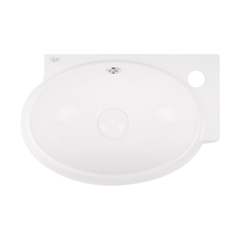 Раковина Qtap Leo 420x280x150 White с донным клапаном QT11115011RW