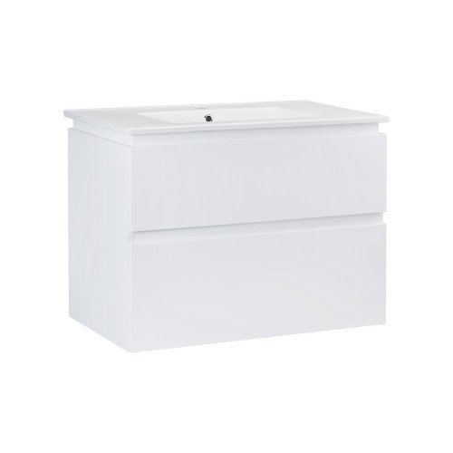 Комплект Qtap Albatross 810х725х460 White тумба подвесная + раковина врезная QT0172TP800D3080CW