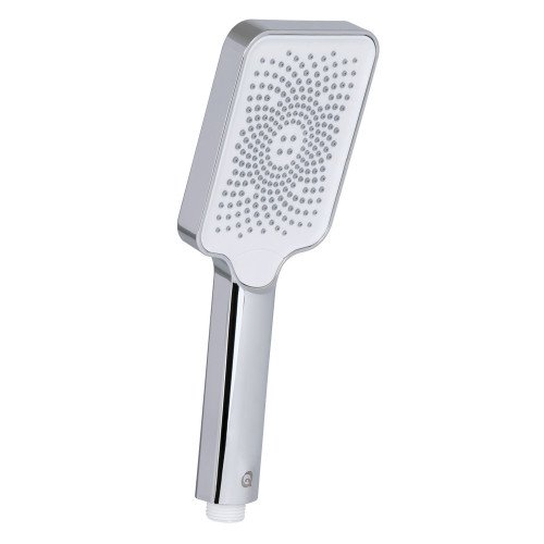 Лійка для ручного душу Qtap Rucni 145x95 мм прямокутна QTRUC125CRM45777 Chrome/White Лійка для ручного душу Qtap Rucni 145x95 мм прямокутна QTRUC125CRM45777 Chrome/White