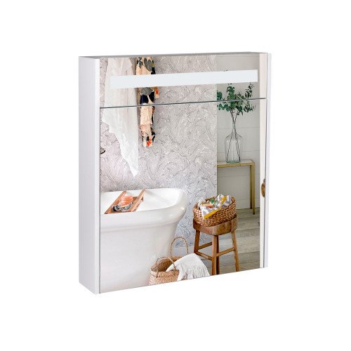 Дзеркальна шафа підвісна Qtap Robin 600х730х145 White з LED-підсвічуванням QT1377ZP6001W Дзеркальна шафа підвісна Qtap Robin 600х730х145 White з LED-підсвічуванням QT1377ZP6001W