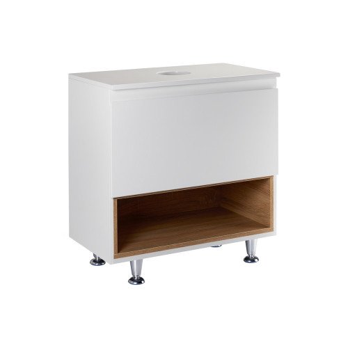 Тумба напольная Qtap Robin 600х616х437 White/Whitish oak со столешницей QT1380TNН6001WWO Тумба напольная Qtap Robin 600х616х437 White/Whitish oak со столешницей QT1380TNН6001WWO