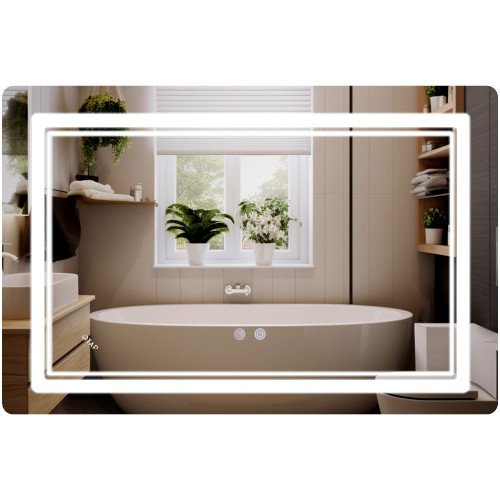 Зеркало Qtap Cardinal (CA2) 800х600 с LED-подсветкой Touch, с антизапотеванием, с диммером, рег. темп. цвета (3000-6500K) Reverse QT0478C806048457