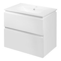Комплект Qtap Albatross 710х725х460 White тумба підвісна + раковина урізна  QT0172TP700D3070CW