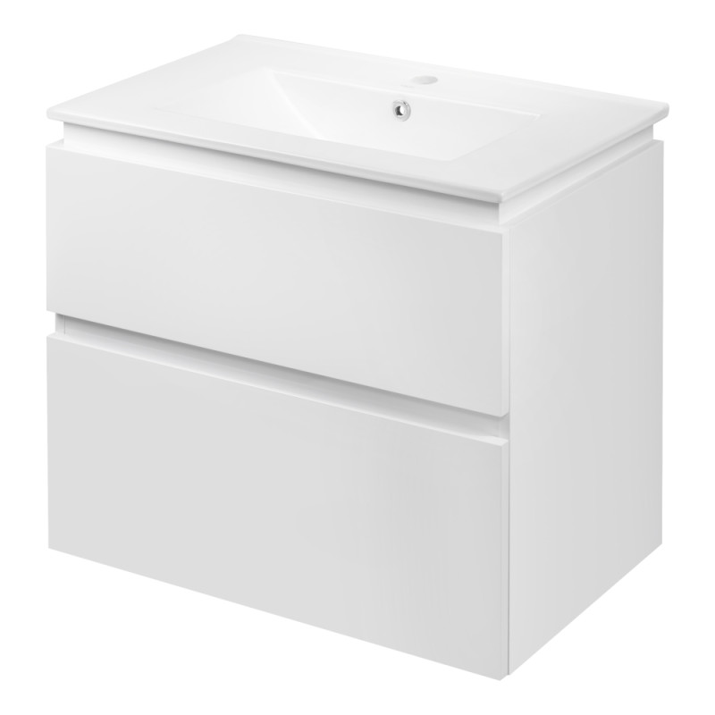 Тумба подвесная с умывальником Qtap Albatross QT0172TP700D3070CW
