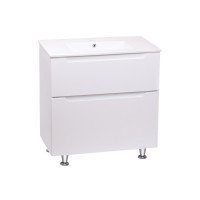 Комплект Qtap Scorpio 810х825х460 White тумба підлогова + раковина урізна QT1471TNВ8013080CW Комплект Qtap Scorpio 810х825х460 White тумба підлогова + раковина урізна QT1471TNВ8013080CW