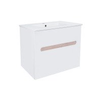 Комплект Qtap Virgo 700х580х437 White/Whitish oak тумба підвісна + раковина урізна QT1872TPА7013070CW Комплект Qtap Virgo 700х580х437 White/Whitish oak тумба підвісна + раковина урізна QT1872TPА7013070CW