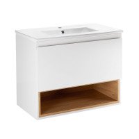 Комплект Qtap Robin 800х580х437 White/Whitish oak тумба підвісна + раковина урізна QT1372TPВ8001WWO Комплект Qtap Robin 800х580х437 White/Whitish oak тумба підвісна + раковина урізна QT1372TPВ8001WWO