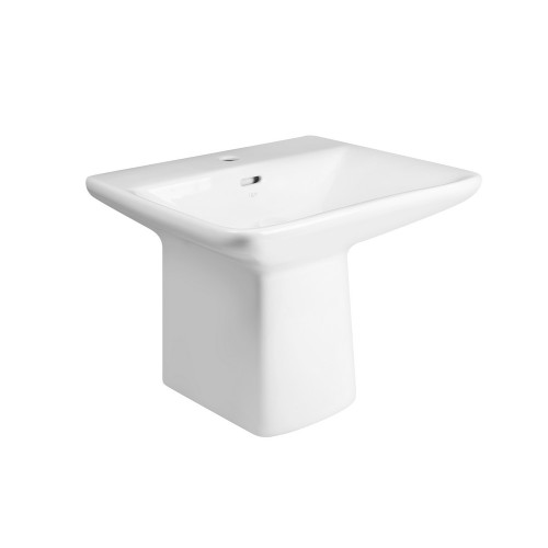 Раковина подвесная моноблок Qtap Aquarius 630х515х490 White с донным клапаном QT2111WL425W Раковина подвесная моноблок Qtap Aquarius 630х515х490 White с донным клапаном QT2111WL425W