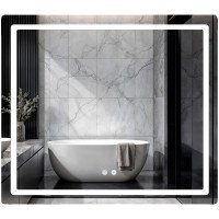 Дзеркало Qtap Mideya (MI2)  800х700 з LED-підсвічуванням Touch, з антизапотіванням, з димером, рег. яскравості QT2078NCF807048476
