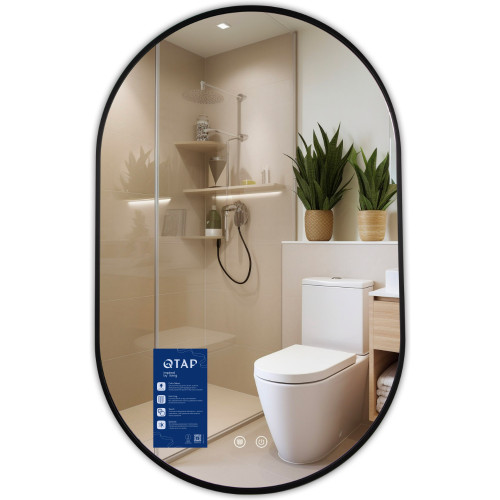 Зеркало Qtap Scorpio (SC1) с LED-подсветкой Touch, с антизапотеванием, с диммером, рег. темп. цвета (3000-6500K) Black QTSC500800 Зеркало Qtap Scorpio (SC1) с LED-подсветкой Touch, с антизапотеванием, с диммером, рег. темп. цвета (3000-6500K) Black QTSC500800