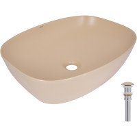 Раковина накладная Qtap Cardinal 500х380х140 мм, Beige, прямоугольная, с донным клапаном QTCAR188SB49825 Раковина накладная Qtap Cardinal 500х380х140 мм, Beige, прямоугольная, с донным клапаном QTCAR188SB49825