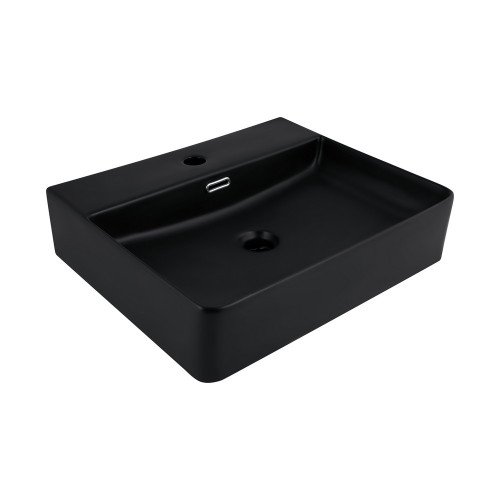 Раковина Qtap Nando LT 500х420х130 Matt black QT12116146AMB