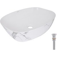 Раковина накладна Qtap Cardinal 500х380х140 мм, Marble, прямокутна, з донним клапаном QTCAR188MR49826 Раковина накладна Qtap Cardinal 500х380х140 мм, Marble, прямокутна, з донним клапаном QTCAR188MR49826