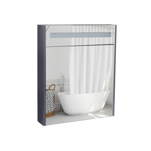Дзеркальна шафа підвісна Qtap Robin 600х730х145 Graphite з LED-підсвічуванням QT1377ZP6002G Дзеркальна шафа підвісна Qtap Robin 600х730х145 Graphite з LED-підсвічуванням QT1377ZP6002G